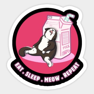 Cute Lazy Cat Sticker